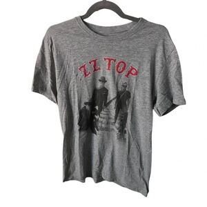 Official Merch | ZZ  Top Grey Crew Neck Band Tee | Size M